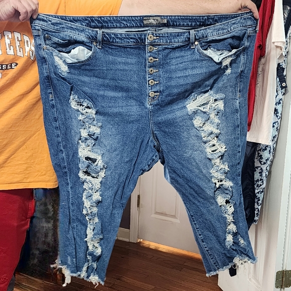 Crop Stovepipe Straight Classic Denim High-Rise Jean - Picture 3 of 6